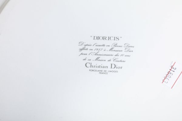 Dodici piatti piani Dioricis.<BR>Francia, Manifattura di Limoges per Christian Dior, 1960-1970 circa.<BR>  - Asta  Arredi per la tavola - Associazione Nazionale - Case d'Asta italiane