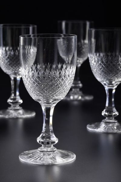 Tredici calici Ocean.<BR>Francia, Manifattura Saint Louis, primi del XX secolo.<BR>  - Asta  Arredi per la tavola - Associazione Nazionale - Case d'Asta italiane