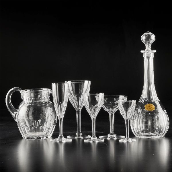 Servizio di calici Gevaert.<BR>Belgio, Manifattura Val Saint Lambert, XX secolo.  - Asta  Arredi per la tavola - Associazione Nazionale - Case d'Asta italiane