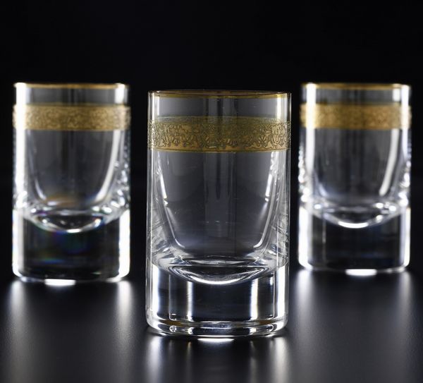 Nove calici da cognac.<BR>Repubblica Ceca, Manifattura Moser, seconda met� del XX secolo.  - Asta  Arredi per la tavola - Associazione Nazionale - Case d'Asta italiane