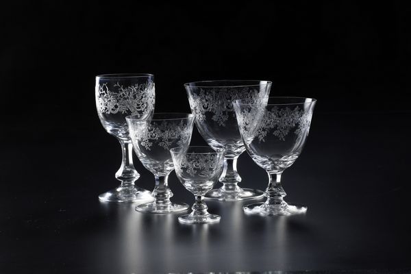 Servizio di calici, XX secolo.  - Asta  Arredi per la tavola - Associazione Nazionale - Case d'Asta italiane