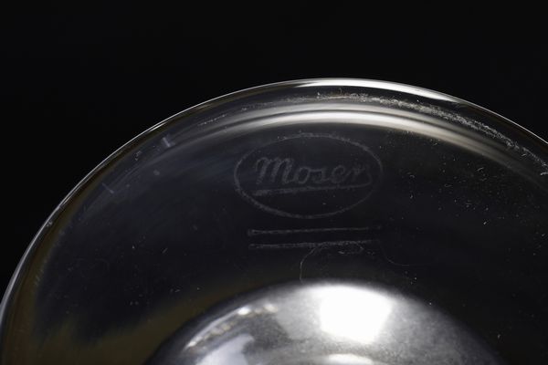 Nove bicchieri.<BR>Repubblica Ceca, Manifattura di Moser, XX secolo.  - Asta  Arredi per la tavola - Associazione Nazionale - Case d'Asta italiane