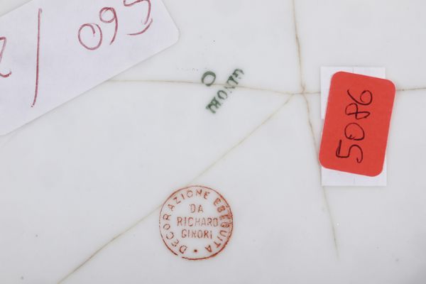 Servizio da caff. <BR>Doccia, Manifattura Richard Ginori, 1880-1890.  - Asta  Arredi per la tavola - Associazione Nazionale - Case d'Asta italiane