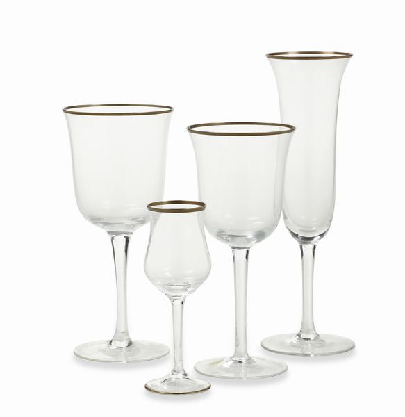 Servizio di calici, XX secolo.  - Asta  Arredi per la tavola - Associazione Nazionale - Case d'Asta italiane