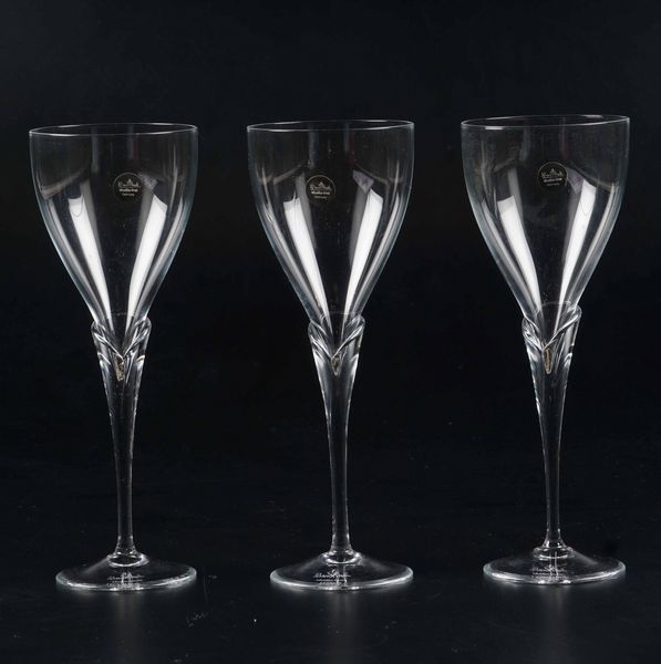 Servizio di bicchieri Calice.<BR>Germania, Manifattura Rosenthal, fine del XX secolo.  - Asta  Arredi per la tavola - Associazione Nazionale - Case d'Asta italiane