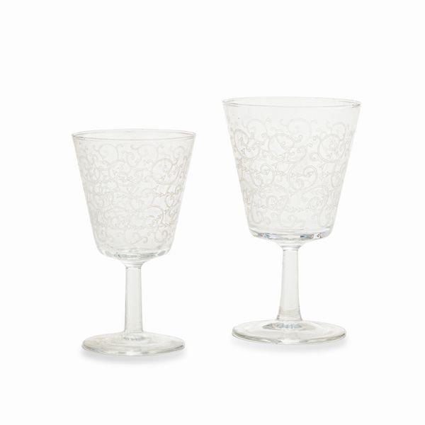 Servizio di calici, XX secolo.  - Asta  Arredi per la tavola - Associazione Nazionale - Case d'Asta italiane