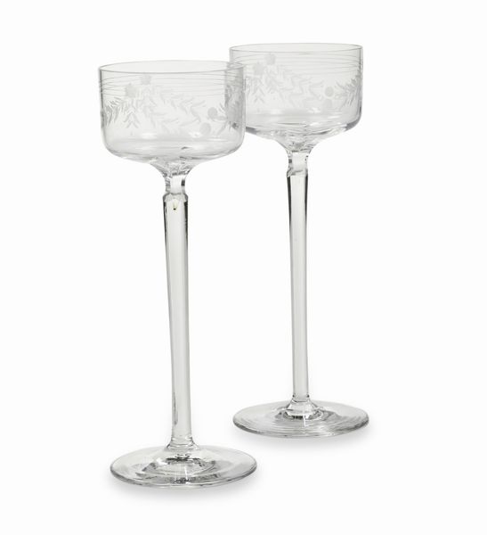 Dodici calici da rosolio, XX secolo.  - Asta  Arredi per la tavola - Associazione Nazionale - Case d'Asta italiane