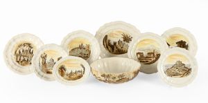 MICHELE CASCELLA - Parte di servizio da tavola.<BR>Laveno, Societ Ceramica Italiana, 1950 circa.<BR>Design di Michele Cascella (Ortona (CH) 1892-Milano 1989).