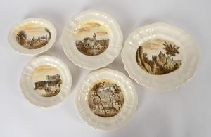 MICHELE CASCELLA : Parte di servizio da tavola.<BR>Laveno, Societ� Ceramica Italiana, 1950 circa.<BR>Design di Michele Cascella (Ortona (CH) 1892-Milano 1989).  - Asta  Arredi per la tavola - Associazione Nazionale - Case d'Asta italiane