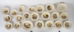 MICHELE CASCELLA : Parte di servizio da tavola.<BR>Laveno, Societ� Ceramica Italiana, 1950 circa.<BR>Design di Michele Cascella (Ortona (CH) 1892-Milano 1989).  - Asta  Arredi per la tavola - Associazione Nazionale - Case d'Asta italiane