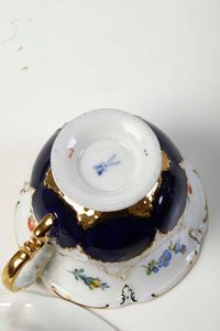 Servizio da caff.<BR>Germania, Meissen, prima met del XX secolo.  - Asta  Arredi per la tavola - Associazione Nazionale - Case d'Asta italiane