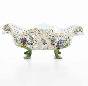 Cestino. <BR>Meissen, inizio del XX secolo.  - Asta  Arredi per la tavola - Associazione Nazionale - Case d'Asta italiane