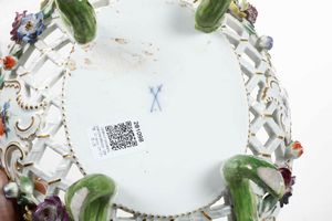 Cestino. <BR>Meissen, inizio del XX secolo.  - Asta  Arredi per la tavola - Associazione Nazionale - Case d'Asta italiane