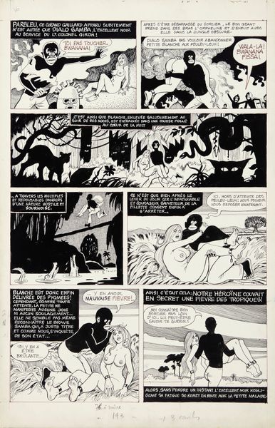 Georges Pichard : Blanche piphanie  - Asta Georges Pichard: Maestro Francese del Fumetto Erotico - Associazione Nazionale - Case d'Asta italiane