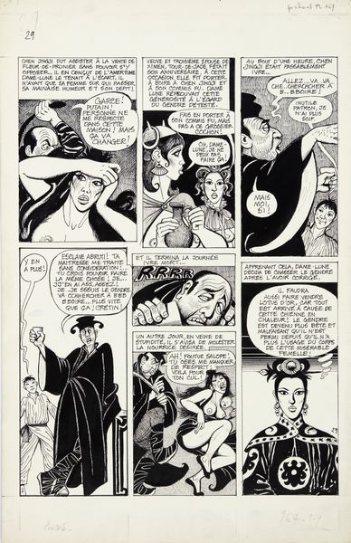 Georges Pichard : Les 110 pilules - Le fleurs du lotus  - Asta Georges Pichard: Maestro Francese del Fumetto Erotico - Associazione Nazionale - Case d'Asta italiane