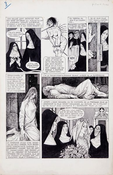 Georges Pichard : La religieuse  - Asta Georges Pichard: Maestro Francese del Fumetto Erotico - Associazione Nazionale - Case d'Asta italiane