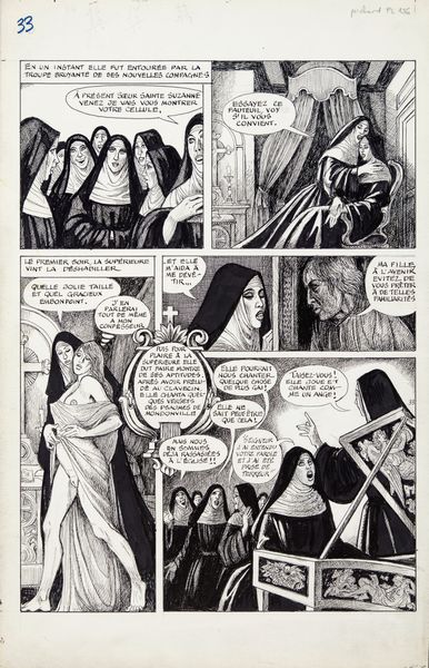 Georges Pichard : La religieuse  - Asta Georges Pichard: Maestro Francese del Fumetto Erotico - Associazione Nazionale - Case d'Asta italiane