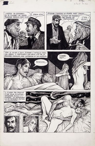 Georges Pichard : Germinal  - Asta Georges Pichard: Maestro Francese del Fumetto Erotico - Associazione Nazionale - Case d'Asta italiane