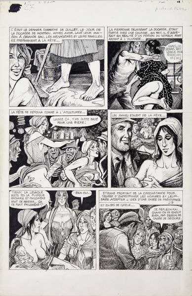 Georges Pichard : Germinal  - Asta Georges Pichard: Maestro Francese del Fumetto Erotico - Associazione Nazionale - Case d'Asta italiane