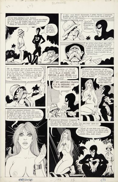 Georges Pichard : Blanche piphanie  - Asta Georges Pichard: Maestro Francese del Fumetto Erotico - Associazione Nazionale - Case d'Asta italiane