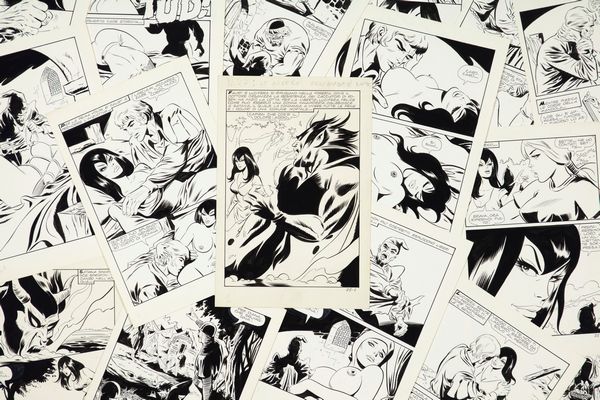 Edoardo Morricone : Lucifera - Le arcere dell'amore  - Asta Fumetti: I Maestri dell'Erotismo - Associazione Nazionale - Case d'Asta italiane