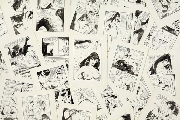 Tito Marchioro : Lucifera - Abbandonata da Satana  - Asta Fumetti: I Maestri dell'Erotismo - Associazione Nazionale - Case d'Asta italiane