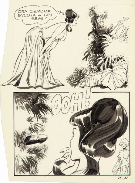 Leone Frollo : Biancaneve - Robinson Culo  - Asta Fumetti: I Maestri dell'Erotismo - Associazione Nazionale - Case d'Asta italiane