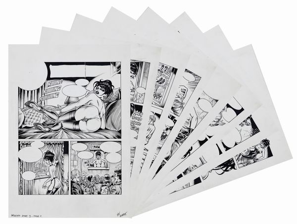 Nik Guerra : Magenta - Il Magenta Day  - Asta Fumetti: I Maestri dell'Erotismo - Associazione Nazionale - Case d'Asta italiane