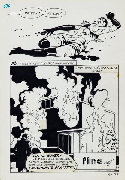 Magnus (Roberto Raviola) : Necron - La fabbricante di mostri  - Asta Fumetti: I Maestri dell'Erotismo - Associazione Nazionale - Case d'Asta italiane