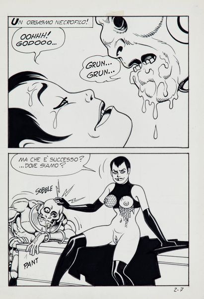 Magnus (Roberto Raviola) : Necron - La nave dei lebbrosi  - Asta Fumetti: I Maestri dell'Erotismo - Associazione Nazionale - Case d'Asta italiane