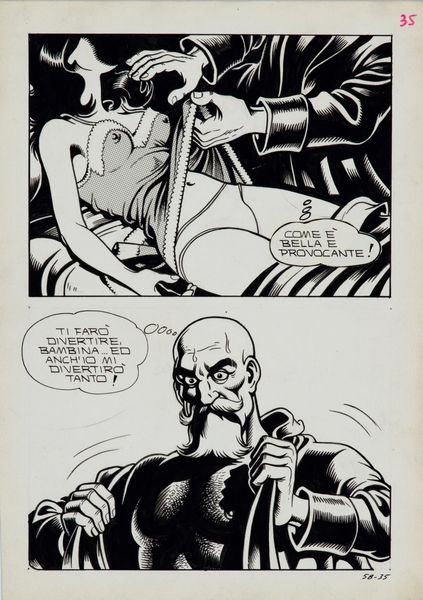 Magnus (Roberto Raviola) : Quella sera al collegio femminile  - Asta Fumetti: I Maestri dell'Erotismo - Associazione Nazionale - Case d'Asta italiane