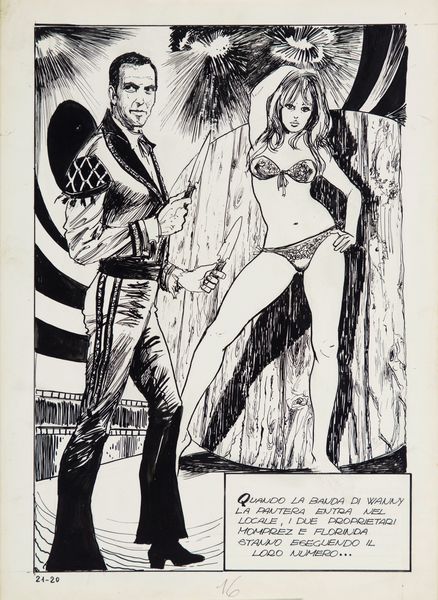 Milo Manara : Genius - Un bacio, poi la morte  - Asta Fumetti: I Maestri dell'Erotismo - Associazione Nazionale - Case d'Asta italiane