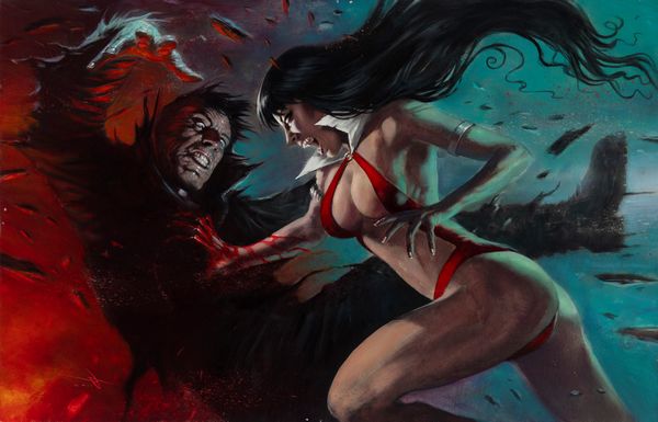 Lucio Parrillo : Vampirella  - Asta Fumetti: I Maestri dell'Erotismo - Associazione Nazionale - Case d'Asta italiane