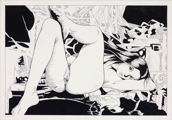 Saint Germain (Luciano Bernasconi) : Nudo  - Asta Fumetti: I Maestri dell'Erotismo - Associazione Nazionale - Case d'Asta italiane