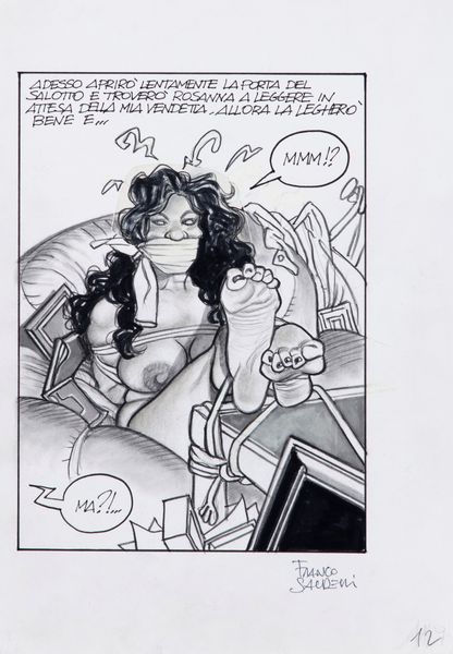 Franco Saudelli : Fetish story  - Asta Fumetti: I Maestri dell'Erotismo - Associazione Nazionale - Case d'Asta italiane