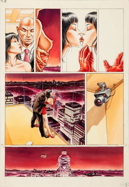 Felix Vega : Erotic skyline  - Asta Fumetti: I Maestri dell'Erotismo - Associazione Nazionale - Case d'Asta italiane