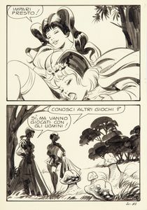 Leone Frollo : Biancaneve - Via della Pigna  - Asta Fumetti: I Maestri dell'Erotismo - Associazione Nazionale - Case d'Asta italiane