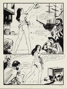 Milo Manara : Jolanda de Almaviva - Trappola mortale  - Asta Fumetti: I Maestri dell'Erotismo - Associazione Nazionale - Case d'Asta italiane