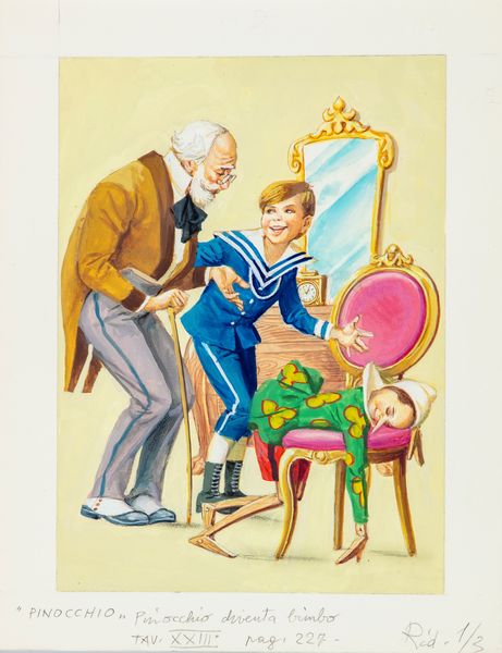 Severino Baraldi : Le avventure di Pinocchio  - Asta Fumetti: Tavole e Illustrazioni Originali - Associazione Nazionale - Case d'Asta italiane