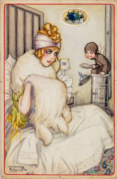 ADOLFO BUSI : Amorino spazzacamino  - Asta Fumetti: Tavole e Illustrazioni Originali - Associazione Nazionale - Case d'Asta italiane