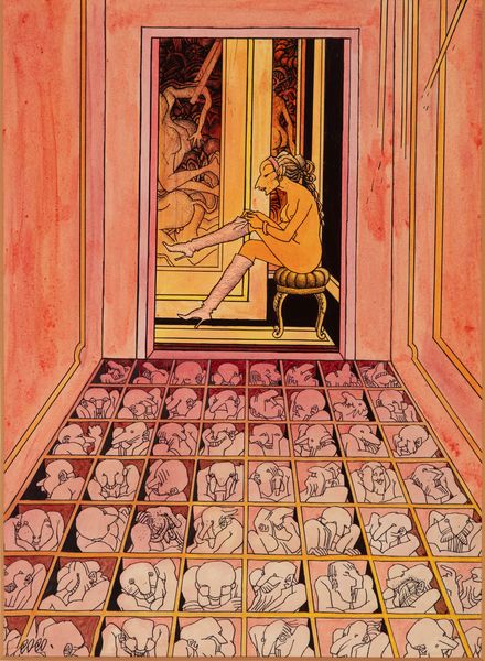 Giuseppe Coco : La collezionista  - Asta Fumetti: Tavole e Illustrazioni Originali - Associazione Nazionale - Case d'Asta italiane