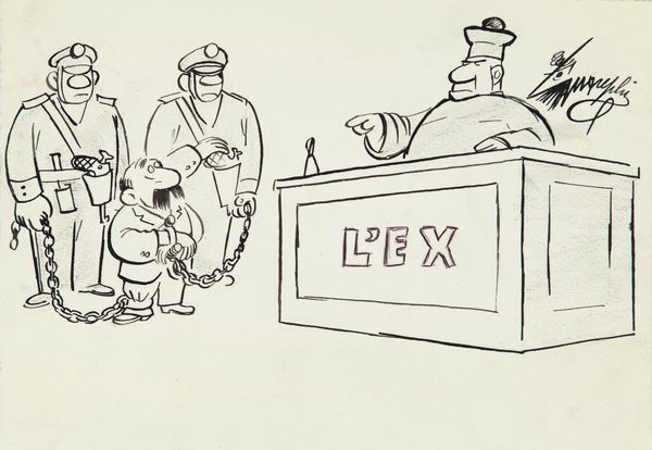 Giovannino Guareschi : Italia domani  - Asta Fumetti: Tavole e Illustrazioni Originali - Associazione Nazionale - Case d'Asta italiane