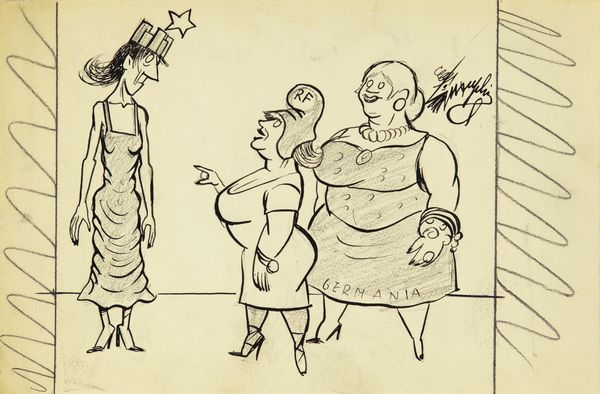 Giovannino Guareschi : Segreti di bellezza  - Asta Fumetti: Tavole e Illustrazioni Originali - Associazione Nazionale - Case d'Asta italiane