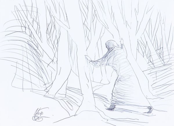 Lorenzo Mattotti : Dante nella selva oscura  - Asta Fumetti: Tavole e Illustrazioni Originali - Associazione Nazionale - Case d'Asta italiane