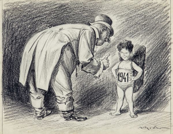 Walter Molino : Il nuovo anno  - Asta Fumetti: Tavole e Illustrazioni Originali - Associazione Nazionale - Case d'Asta italiane