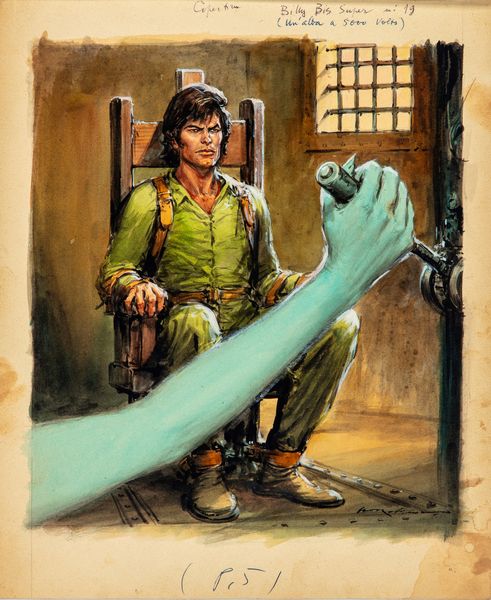 Walter Molino : Billy Bis - Un'alba a 5.000 volts  - Asta Fumetti: Tavole e Illustrazioni Originali - Associazione Nazionale - Case d'Asta italiane