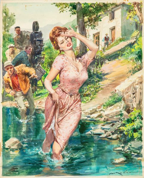 Walter Molino : Sophia Loren  - Asta Fumetti: Tavole e Illustrazioni Originali - Associazione Nazionale - Case d'Asta italiane