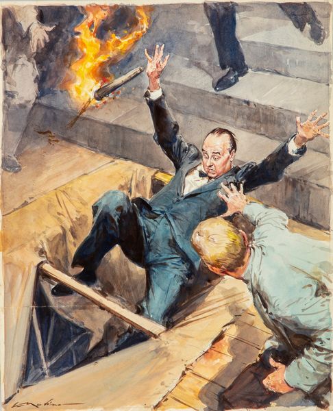 Walter Molino : Mario Riva  - Asta Fumetti: Tavole e Illustrazioni Originali - Associazione Nazionale - Case d'Asta italiane