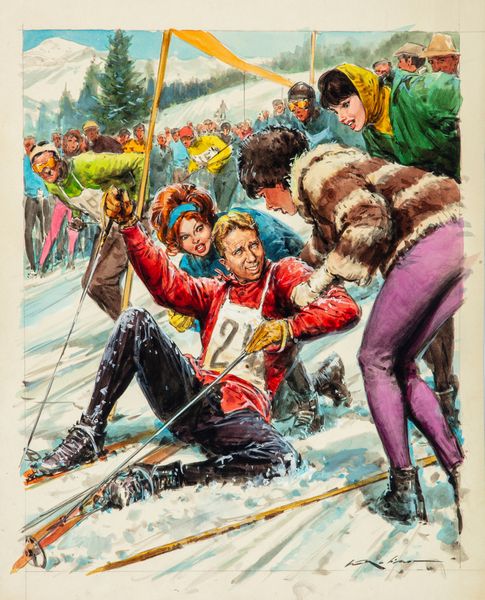 Walter Molino : Mike Bongiorno  - Asta Fumetti: Tavole e Illustrazioni Originali - Associazione Nazionale - Case d'Asta italiane