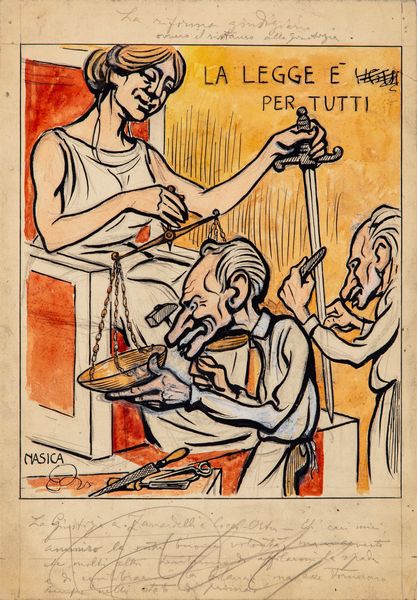 Nasica (Augusto Majani) : La legge per tutti  - Asta Fumetti: Tavole e Illustrazioni Originali - Associazione Nazionale - Case d'Asta italiane